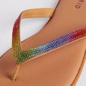 👣TORRID Rainbow Rhinestones Sunnie Flip Flops just stunning get the last one s